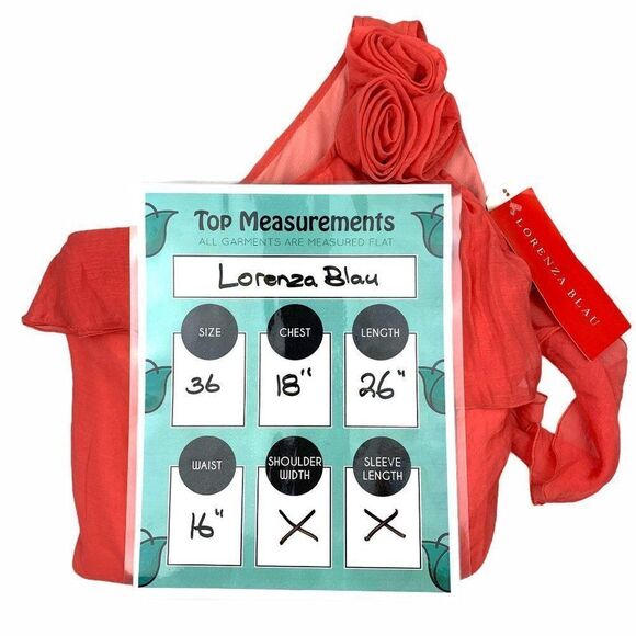 Lorenza Blau Sleeveless One Shoulder Top Coral 12 - Picture 2 of 12